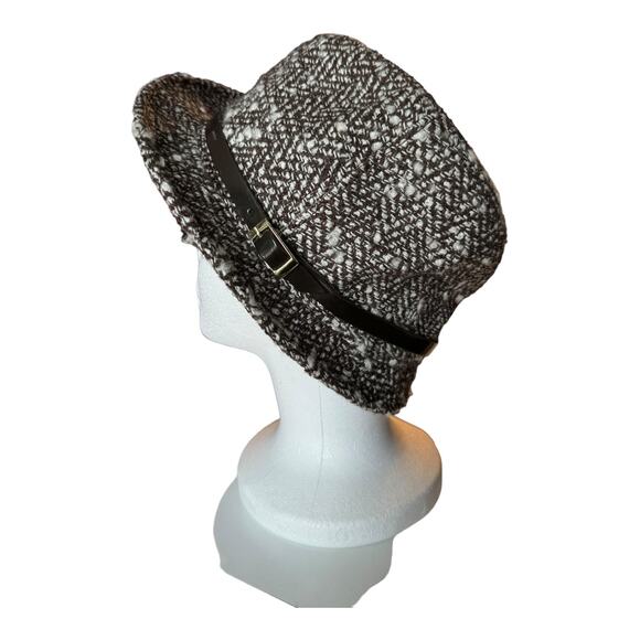 Banana Republic WOOL TWEED FEDORA with belt around the crown size M/L - Picture 8 of 12